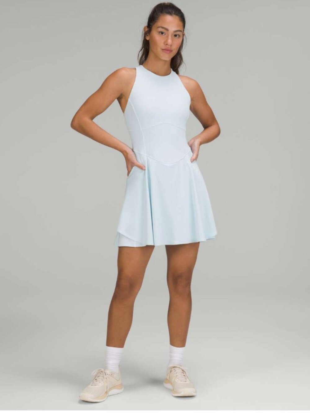 Lululemon Court Crush Tennis Dress, light blue, size 10